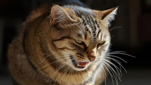 Hoestende kat